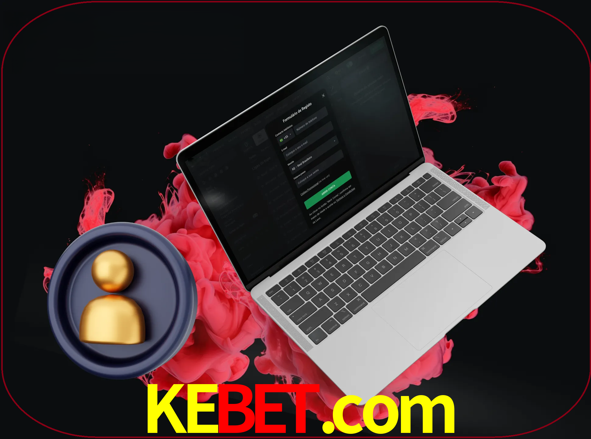 No cabeçalho do site kebet, clique no botão que o levará a um formulário especial onde terá de introduzir as suas informações actuais.