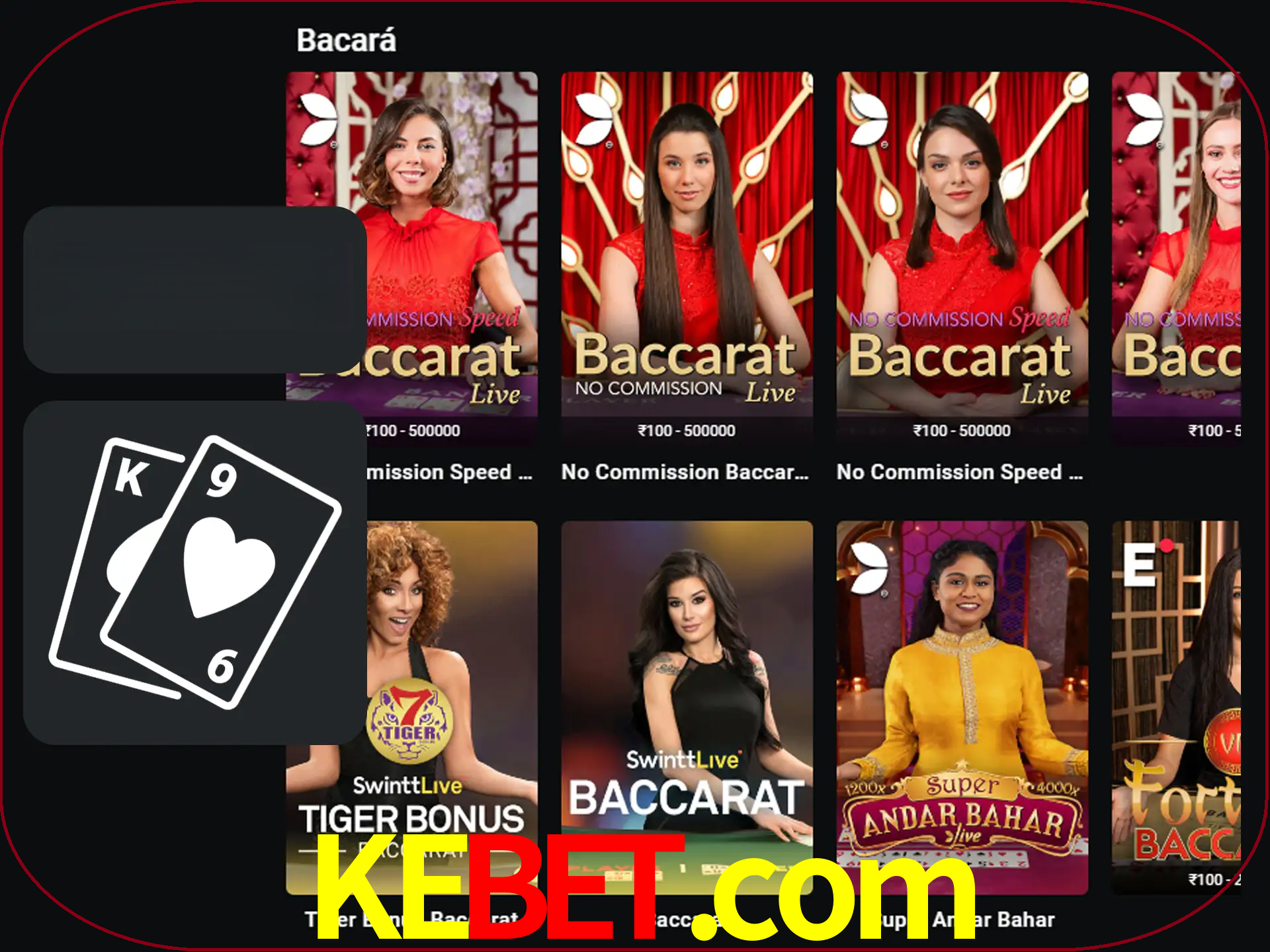 Ganhe muito dinheiro jogando jogos de bacará.