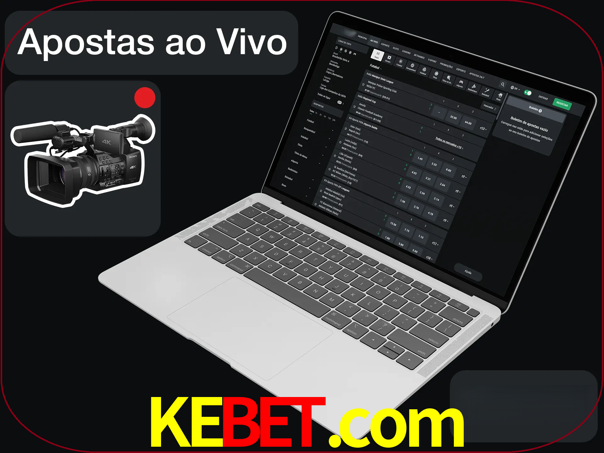 Aposte em formato ao vivo em nosso site.