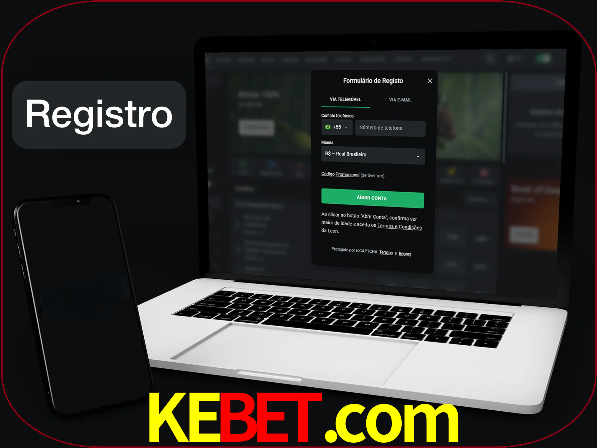 O registro na LeonBet é simples.